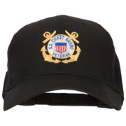 US Coast Guard Veteran Anchors Embroidered Solid Cotton Pro Style Cap