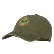 US Army Retired Circle Embroidered Washed Cotton Twill Cap