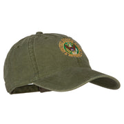 US Army Retired Circle Embroidered Washed Cotton Twill Cap