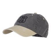 US Route 66 Embroidered Pigment Dyed Washed Cap