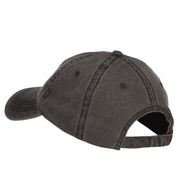 Mini Mustache Embroidered Washed Cap