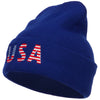 American USA Flag Embroidered Long Beanie