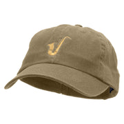 Saxophone Embroidered Low Profile Dyed Cotton Twill Cap - Khaki OSFM