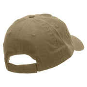 Saxophone Embroidered Low Profile Dyed Cotton Twill Cap - Khaki OSFM