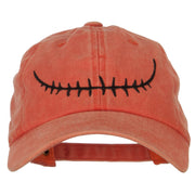 Skeleton Mouth Embroidered Unstructured Cotton Cap