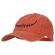 Skeleton Mouth Embroidered Unstructured Cotton Cap