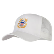 US Coast Guard Retired Anchors Embroidered Solid Cotton Mesh Pro Cap