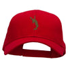 Serve Man with Ball Embroidered Low Profile Cap - Red OSFM