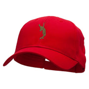 Serve Man with Ball Embroidered Low Profile Cap - Red OSFM