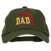 Number 1 Dad Outline Words Embroidered Unstructured Dyed Cotton Cap