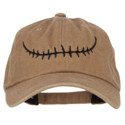 Skeleton Mouth Embroidered Unstructured Cotton Cap