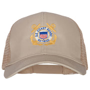 US Coast Guard Retired Anchors Embroidered Solid Cotton Mesh Pro Cap