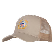 US Coast Guard Retired Anchors Embroidered Solid Cotton Mesh Pro Cap