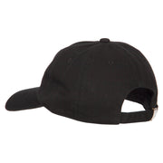 Number 1 Dad Outline Words Embroidered Unstructured Dyed Cotton Cap