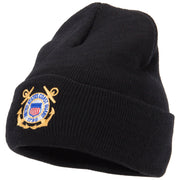 US Coast Guard Anchors Logo Embroidered Long Beanie