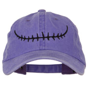 Skeleton Mouth Embroidered Unstructured Cotton Cap