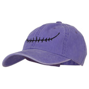 Skeleton Mouth Embroidered Unstructured Cotton Cap