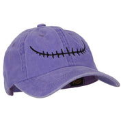 Skeleton Mouth Embroidered Unstructured Cotton Cap