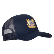 US Coast Guard Retired Anchors Embroidered Solid Cotton Mesh Pro Cap