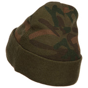 US Submarine Veteran Military Embroidered Camo Long Beanie