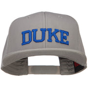 3D DUKE Embroidered Flat Bill Cotton Snapback