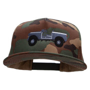 Classic Cruiser Car 5 Panel Camouflage Flat Bill Snapback Cap - Camo OSFM