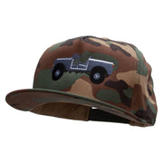 Classic Cruiser Car 5 Panel Camouflage Flat Bill Snapback Cap - Camo OSFM