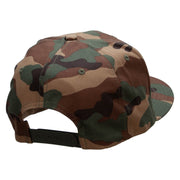 Classic Cruiser Car 5 Panel Camouflage Flat Bill Snapback Cap - Camo OSFM