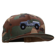 Classic Cruiser Car 5 Panel Camouflage Flat Bill Snapback Cap - Camo OSFM