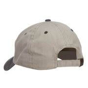 Silver American Flag Embroidered Washed Two Tone Cap