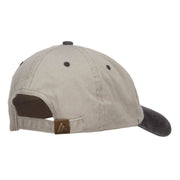 Silver American Flag Embroidered Washed Two Tone Cap