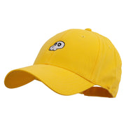 Mario turtle skull Embroidered Solid Cotton Twill Low Profile Strap Cap - Yellow OSFM