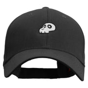 Mario turtle skull Embroidered Solid Cotton Twill Low Profile Strap Cap - Black OSFM