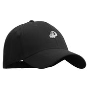 Mario turtle skull Embroidered Solid Cotton Twill Low Profile Strap Cap - Black OSFM