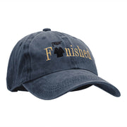 Finished Embellished Phrase Embroidered Unstructured Cotton Cap