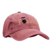 Finished Embellished Phrase Embroidered Unstructured Cotton Cap