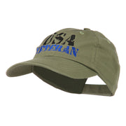 USA Veteran Camo Embroidered Cap