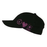 US Army Woman's Peace Love Military Cap