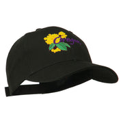 USA State Oregon Flowers Embroidered Low Profile Cap