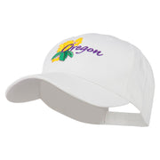 USA State Oregon Flowers Embroidered Low Profile Cap