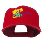 USA State Oregon Flowers Embroidered Low Profile Cap