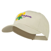 USA State Oregon Flowers Embroidered Low Profile Cap