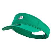 Mario Turtle Skull Embroidered Brushed Sports Visor - Forest OSFM