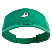 Mario Turtle Skull Embroidered Brushed Sports Visor - Forest OSFM