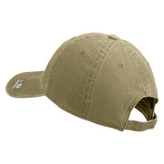 U.S. Army 28th Infantry Division Embroidered Washed Solid Pigment Dyed Cotton Twill Brass Buckle Cap - Khaki OSFM