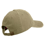 U.S. Army 28th Infantry Division Embroidered Washed Solid Pigment Dyed Cotton Twill Brass Buckle Cap - Khaki OSFM