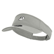 Mario Turtle Skull Embroidered Brushed Sports Visor - Grey OSFM