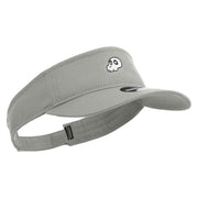 Mario Turtle Skull Embroidered Brushed Sports Visor - Grey OSFM