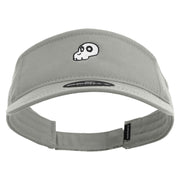 Mario Turtle Skull Embroidered Brushed Sports Visor - Grey OSFM