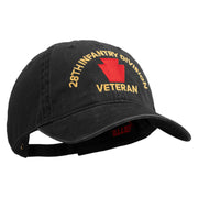 U.S. Army 28th Infantry Division Embroidered Washed Solid Pigment Dyed Cotton Twill Brass Buckle Cap - Black OSFM
